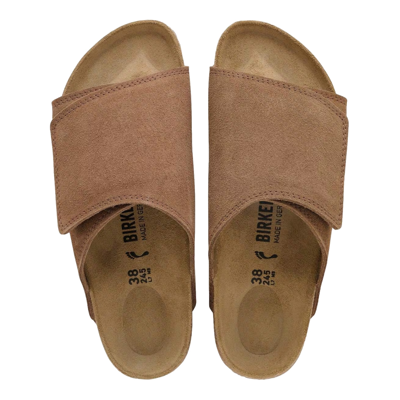 Birkenstock Solana VL Regular Dark Tea sko i lysebrunt skinn med komfortabel design og justerbare remmer.