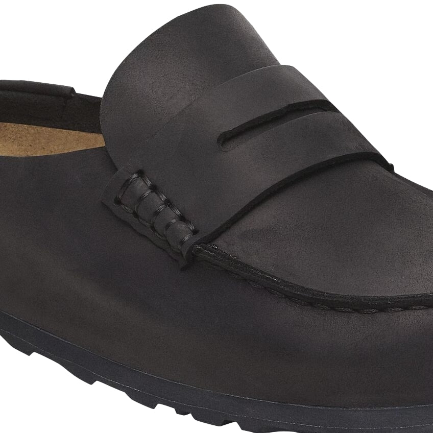 Birkenstock Naples Wrapped Regular Oiled Leather Black Sko Sort - modostore.no