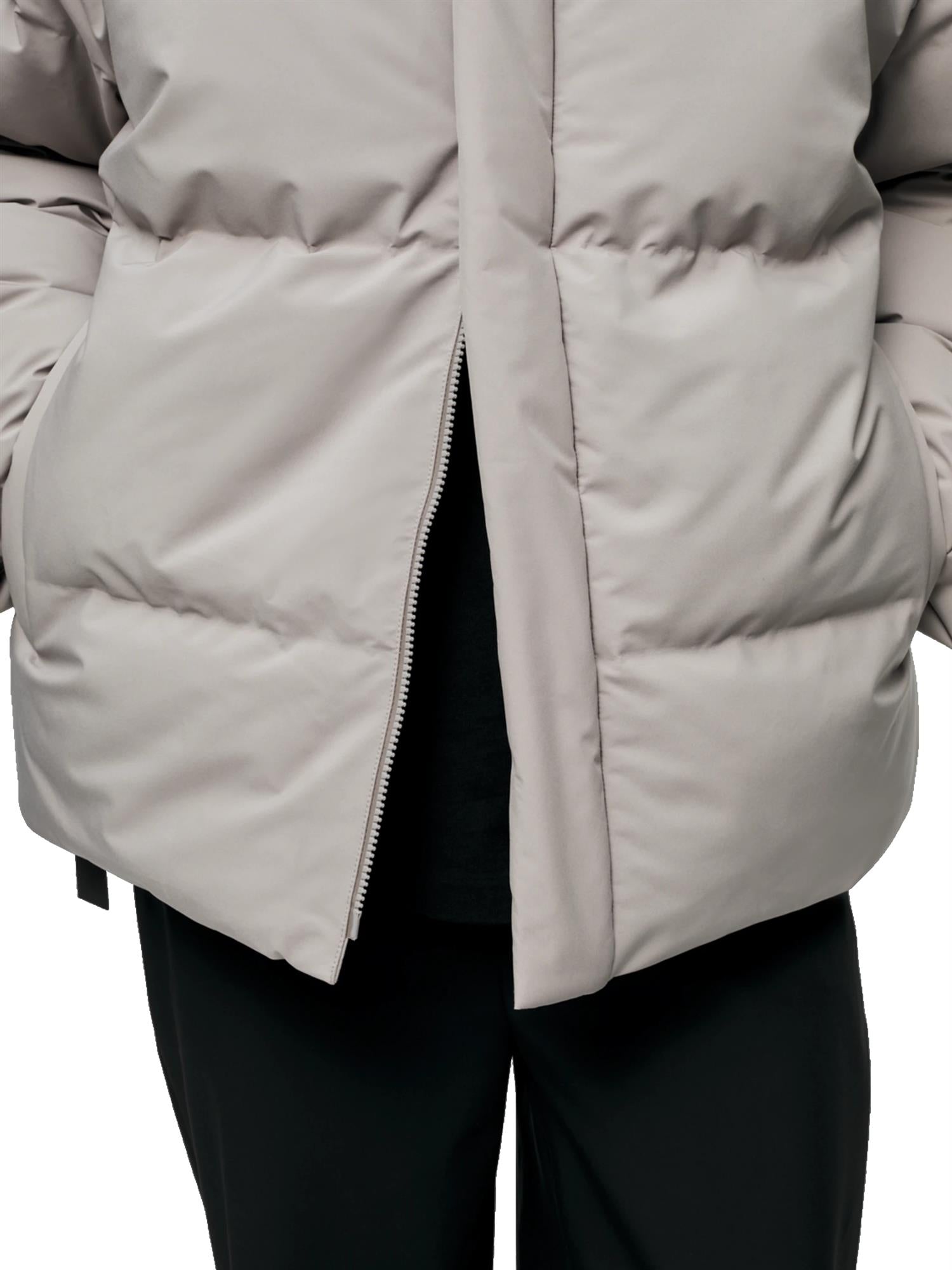 Blæst Grotli Down Jacket Low Tide Jakke Beige Grå - modostore.no