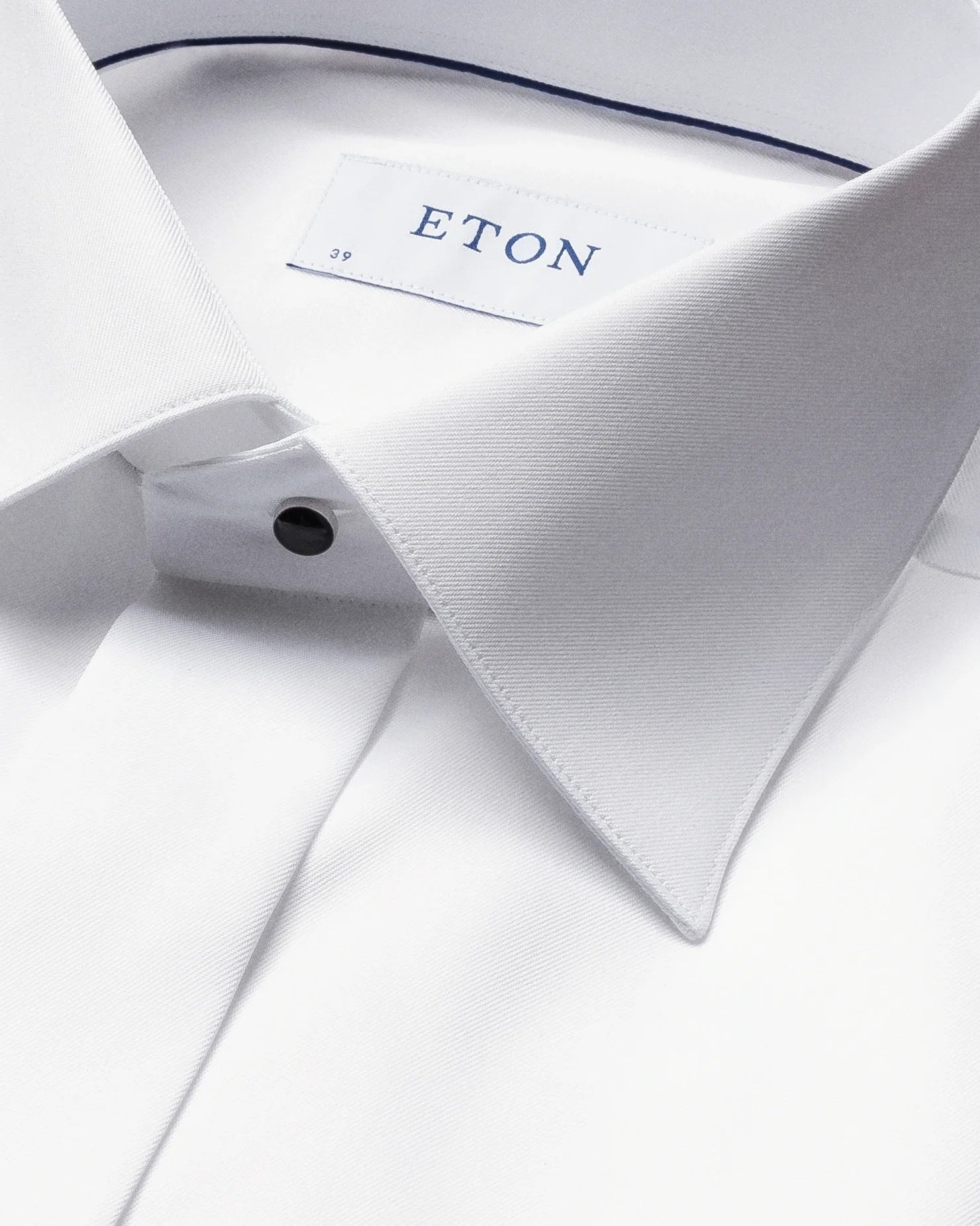 Eton Slim Evening White Signature Twill Skjorte, hvit, med klassisk passform og fin tekstur, for formelle anledninger.