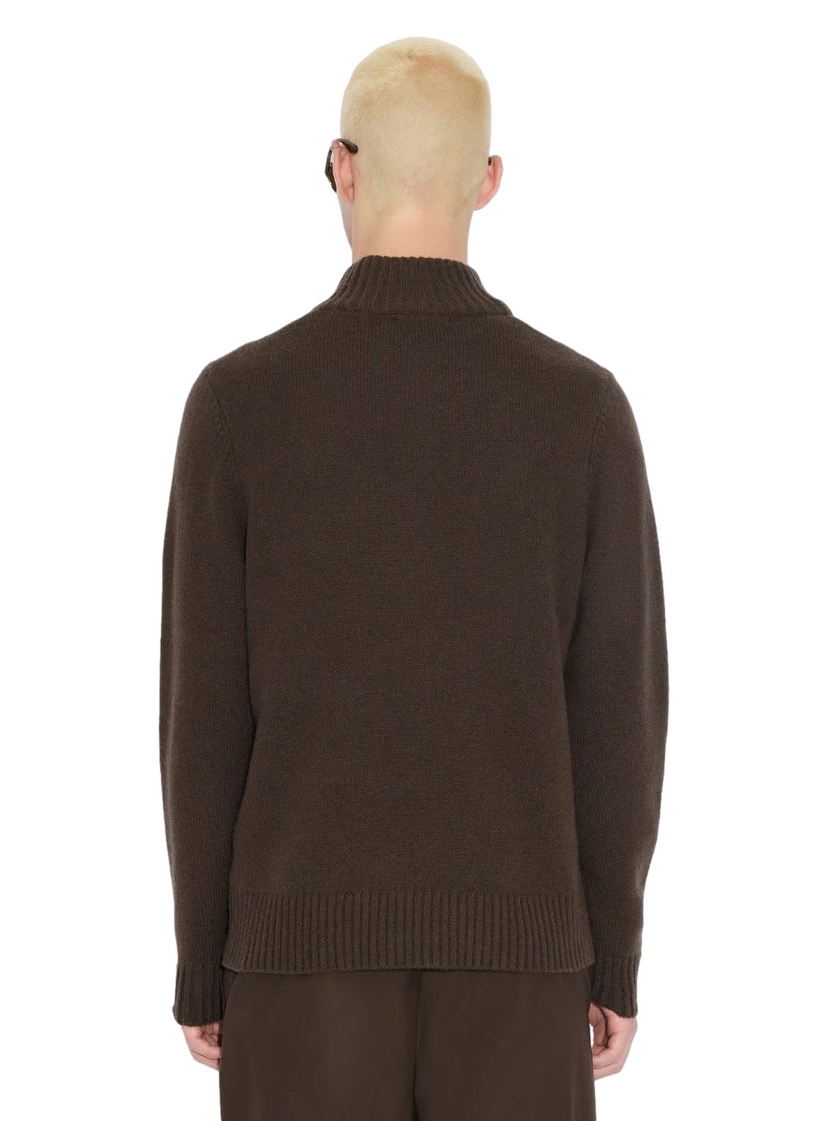 Holzweiler M. Wool Half Zip Genser Brun - modostore.no