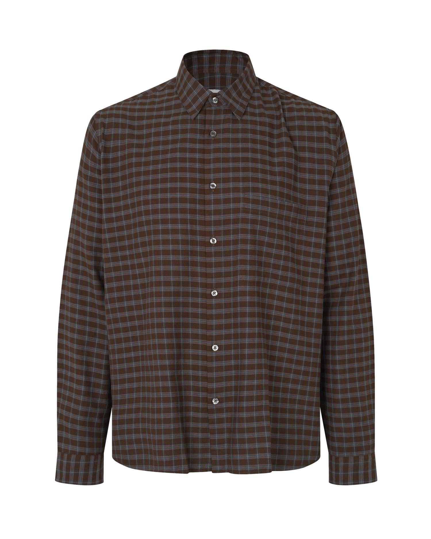Garment Project Relaxed LS Shirt Skjorte Brun