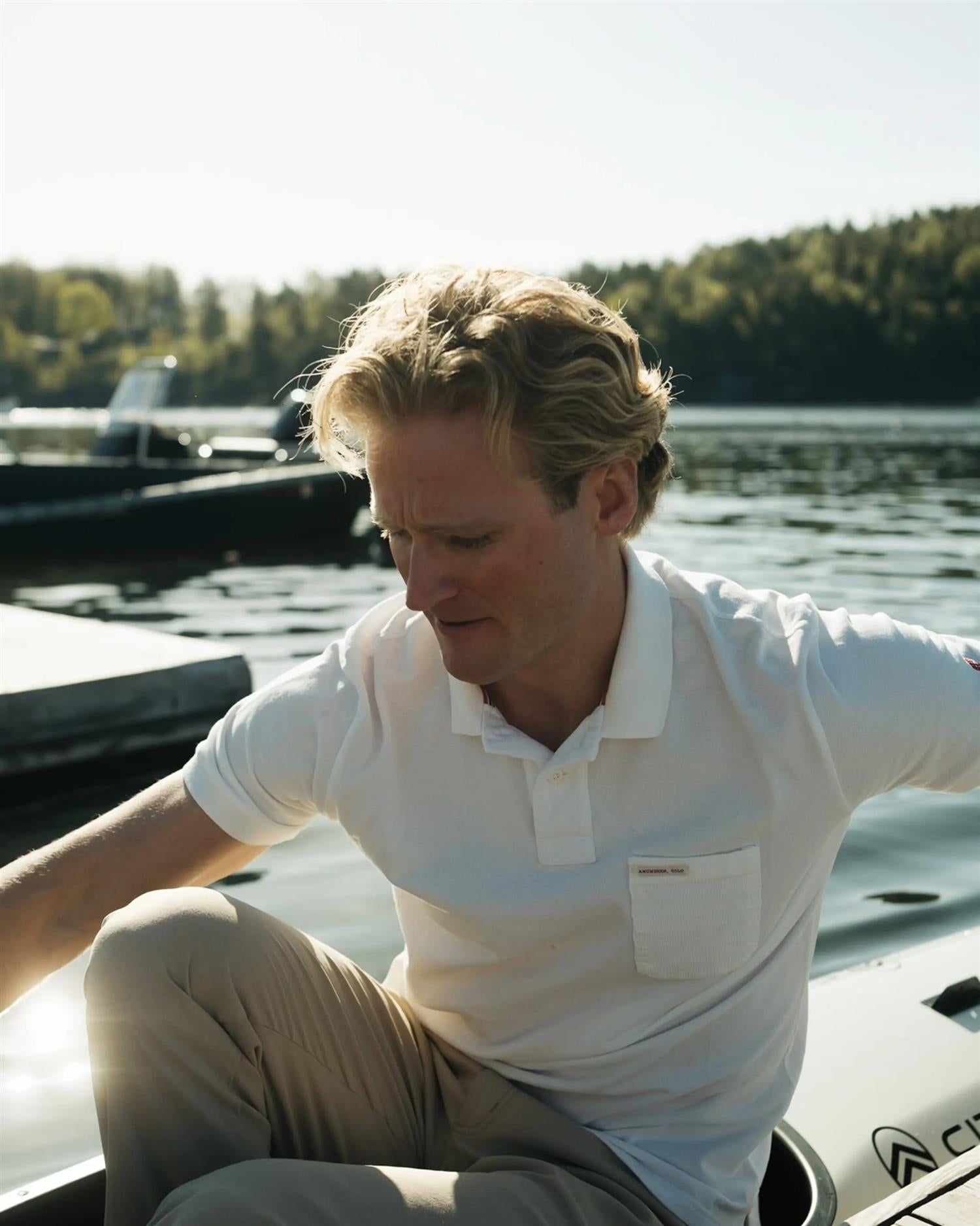 Amundsen Chukka Shirt Mens T-shirt Hvit