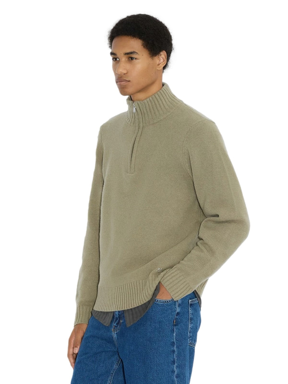 Holzweiler M. Wool Half Zip Genser Grønn