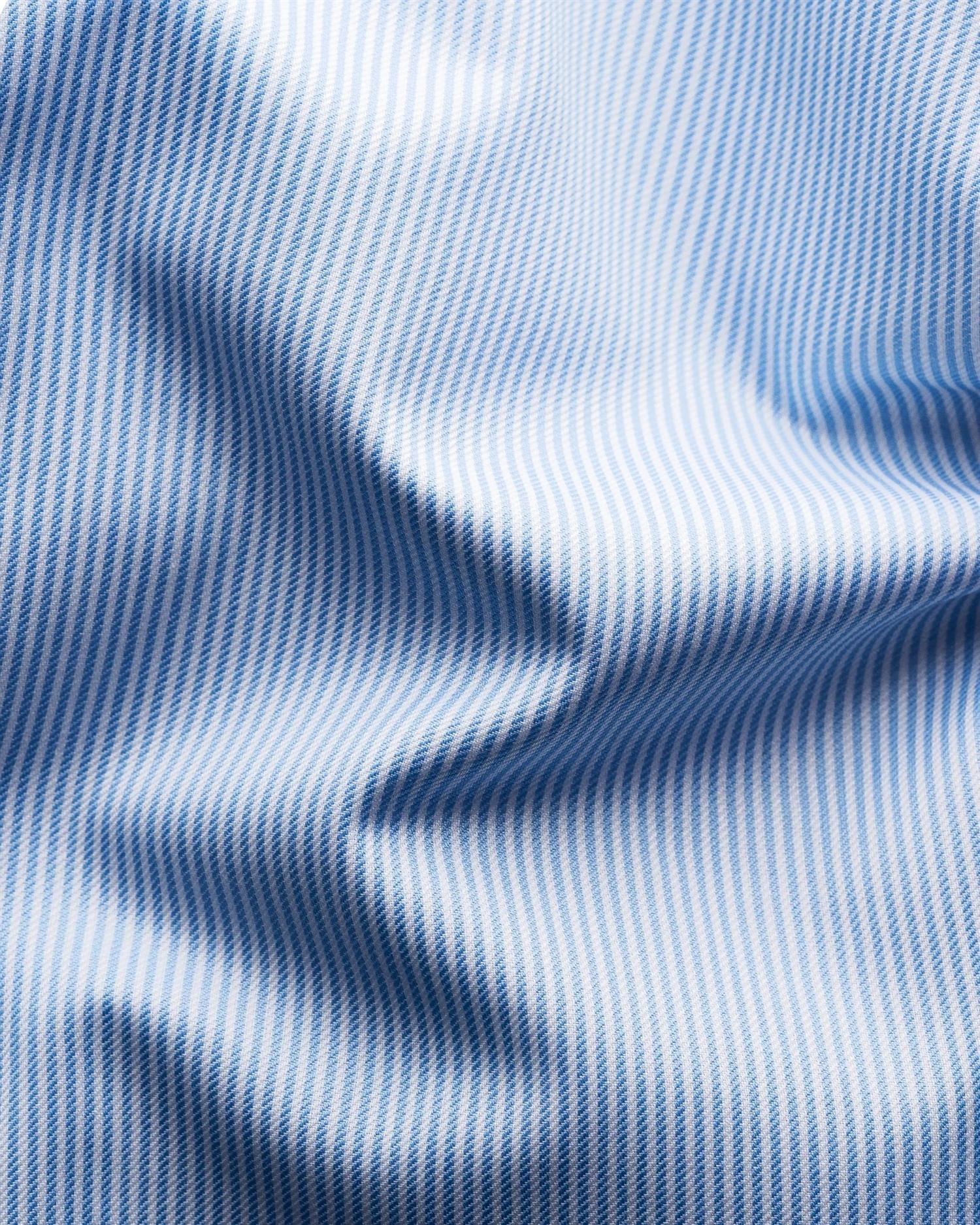 Eton Fine Stripe Signature Twill Shirt Skjorte Lyseblå Striper - modostore.no