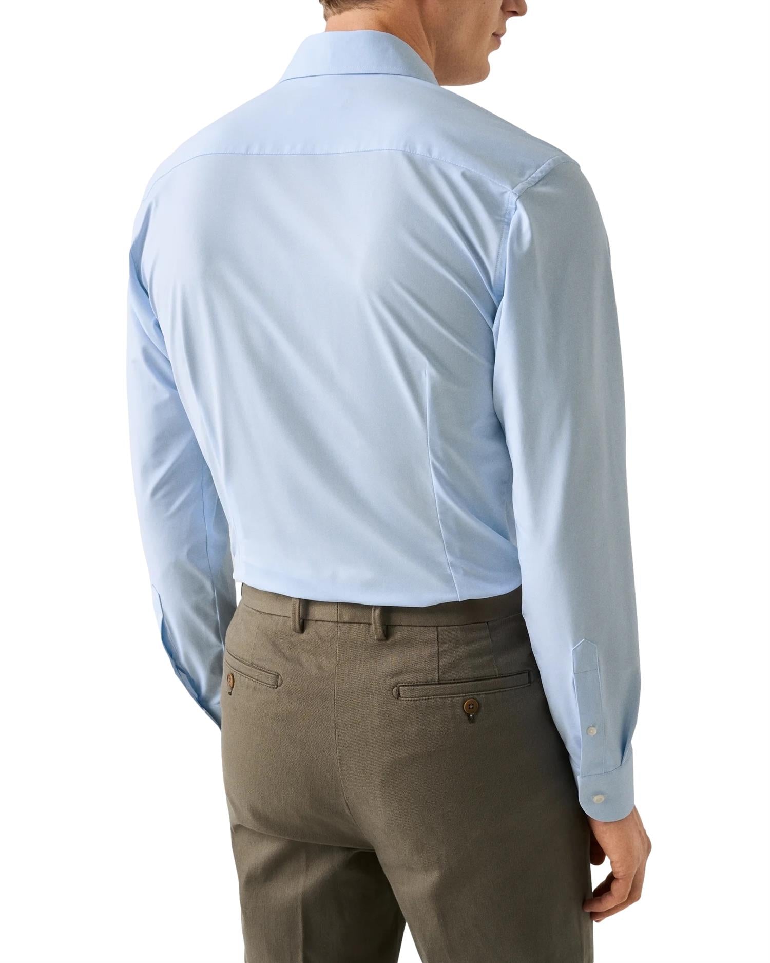 Eton Light Blue Four-Way Stretch Shirt Skjorte Lyseblå - modostore.no