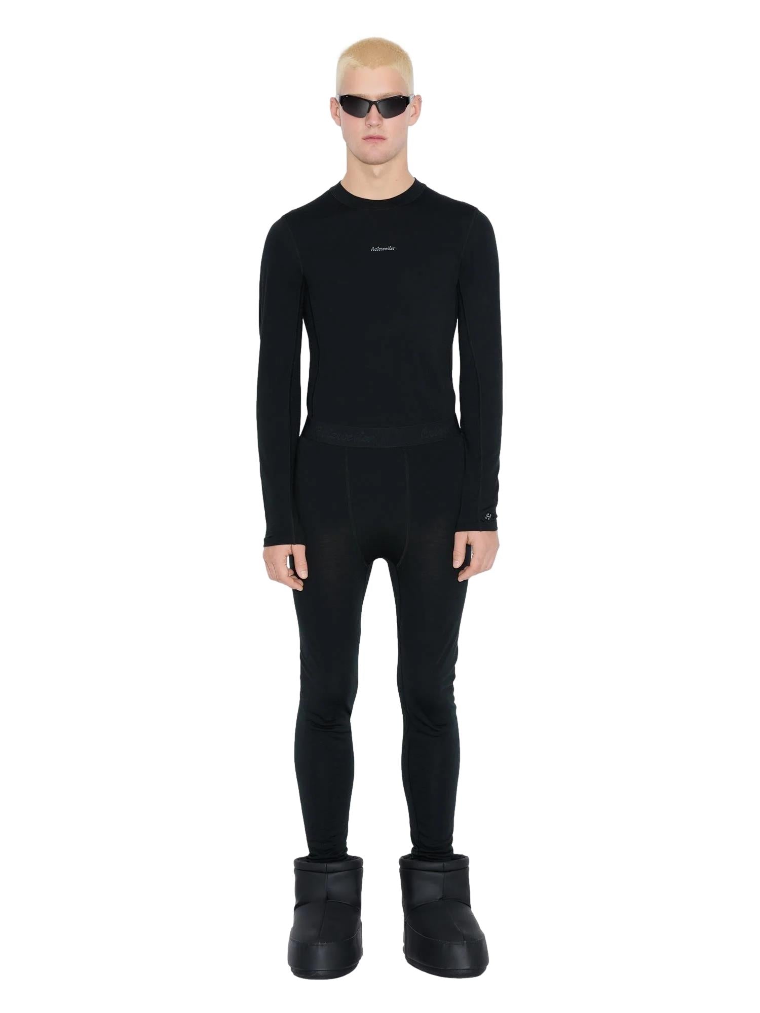 Holzweiler M Tryvann Tights Ullundertøy Sort - modostore.no