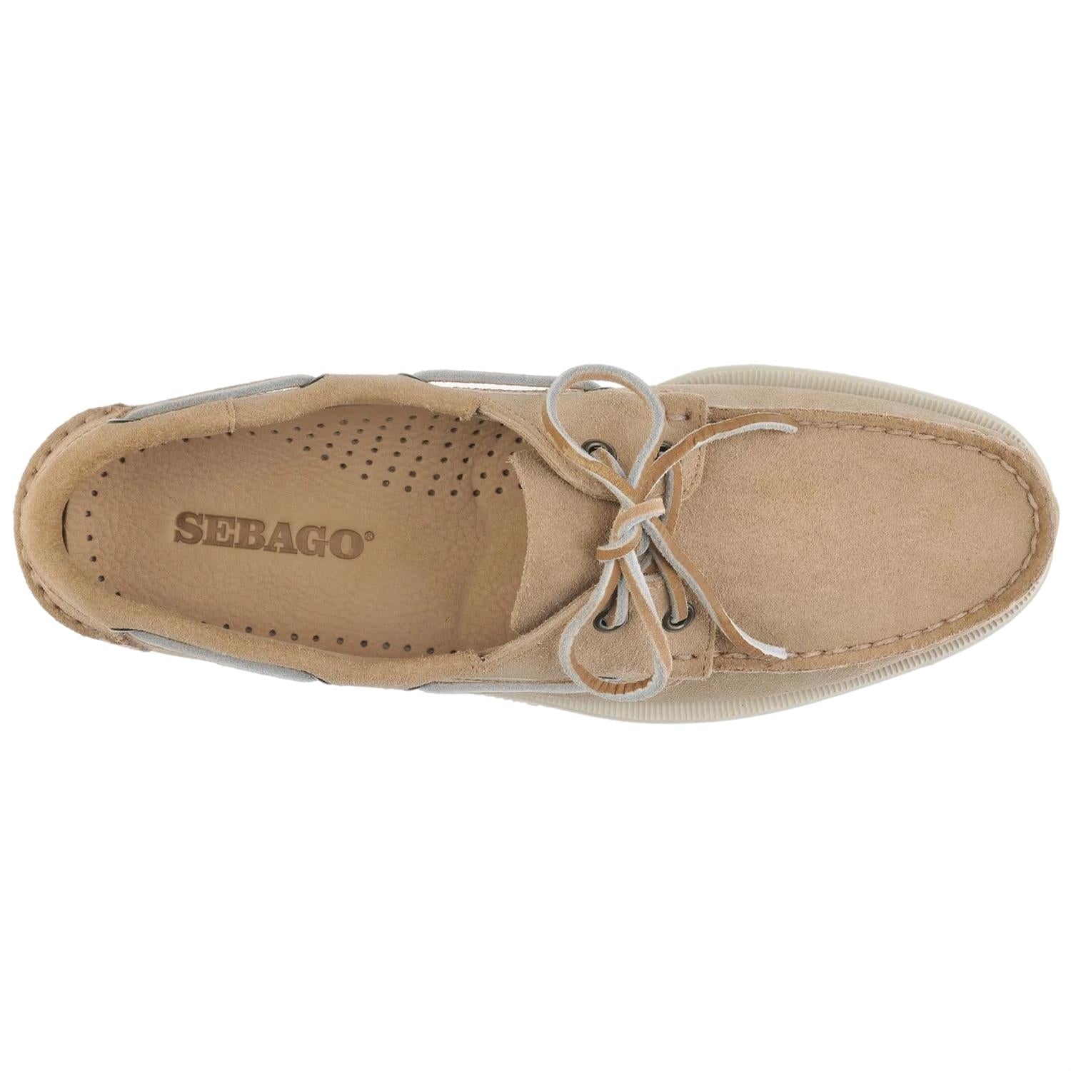 Sebago Docksides Portland Suede Beige Camel Sko Lysebrun