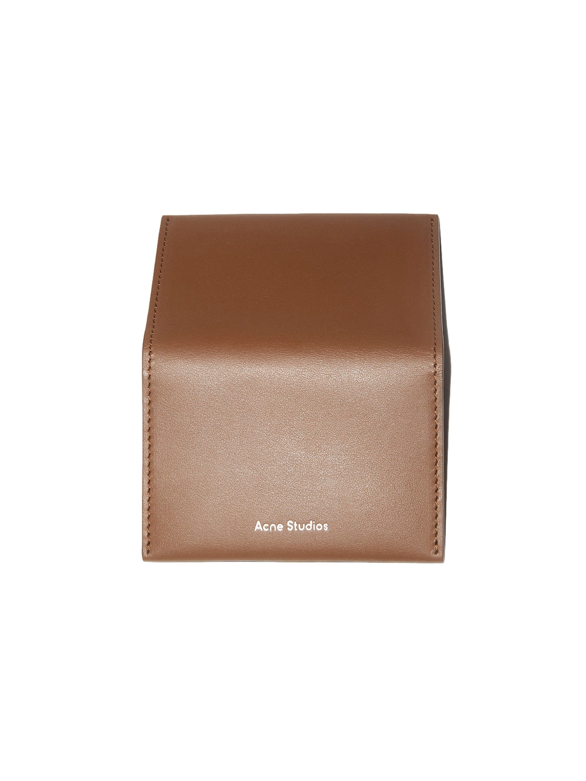 Acne Folded Leather Wallet Lommebok Brun - modostore.no