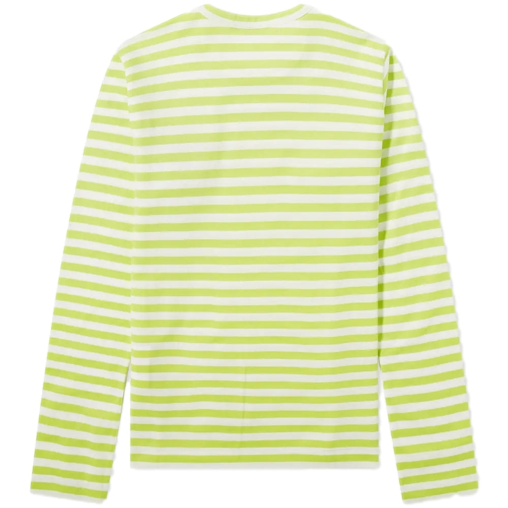 Comme des Garcons Play Ladies T-shirt Long Sleeve Genser Lysegrønn - modostore.no