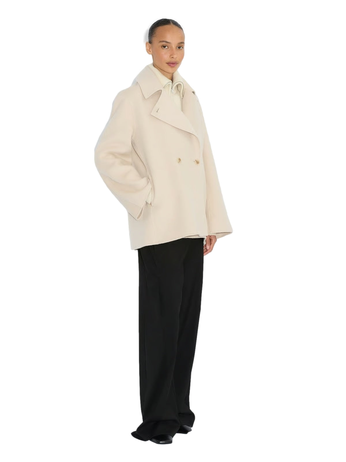 Holzweiler Felsa Wool Peacoat Jakke Beige - modostore.no