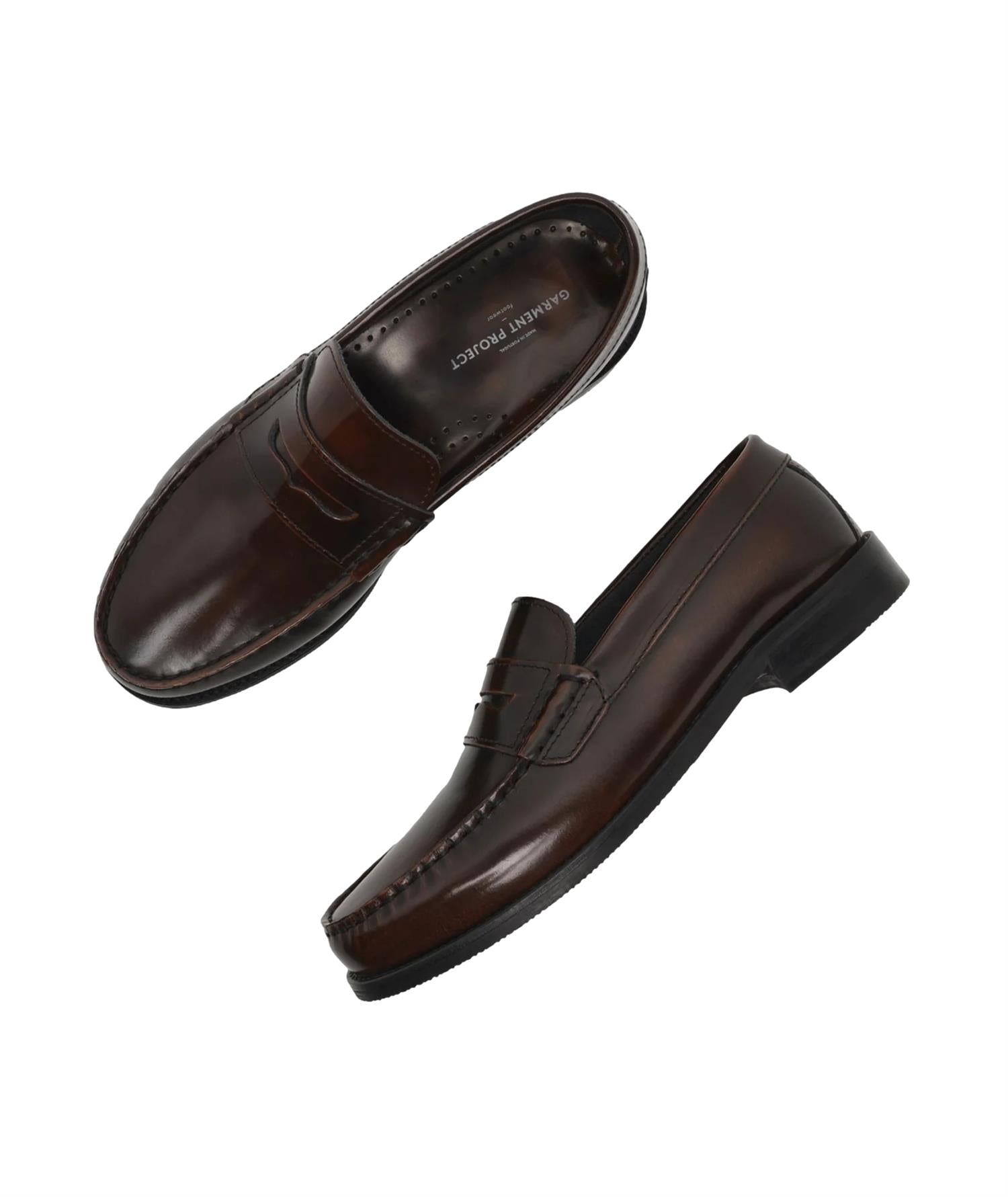Garment Project Miles Penny Loafer - Brown Polido Sko Mørkebrun