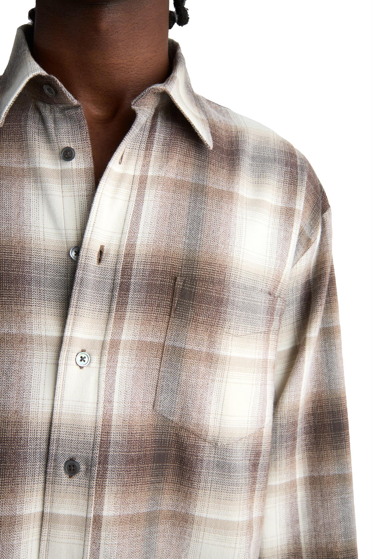 Livid Lefty Brown Check Skjorte Brun Mønster - modostore.no