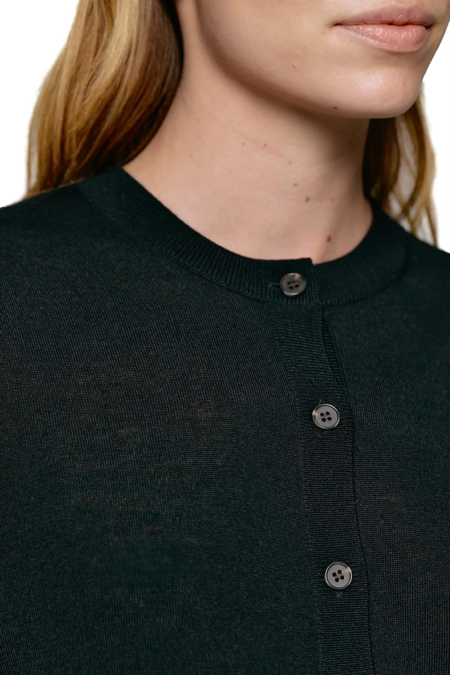 Julie Josephine Lilja Merino Cardigan Cardigan Sort - modostore.no