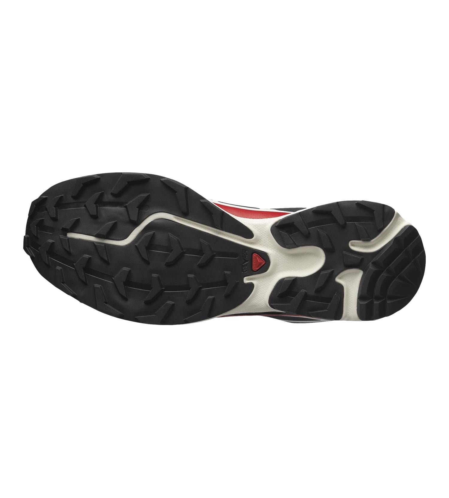 Salomon XT-6 GTX Black/Flame Scarlet/Vanilla Ice Sko Sort Og Rød - modostore.no