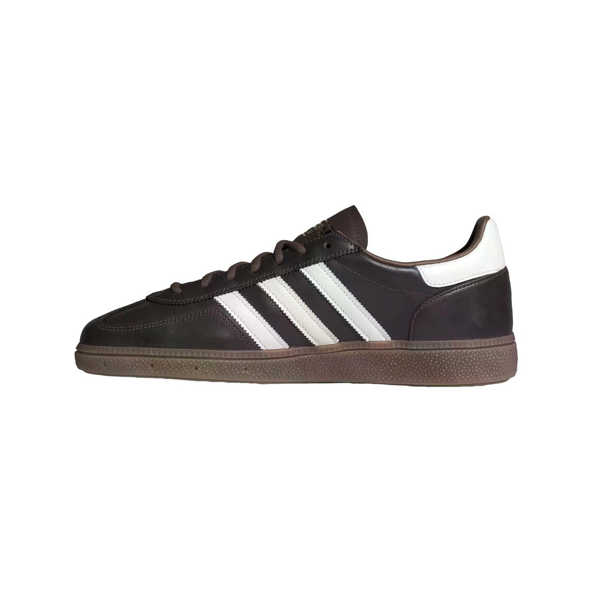 Adidas Handball Spezial KI8581 sko i mørkebrun med svart og hvite detaljer, sportssko for håndballspillere
