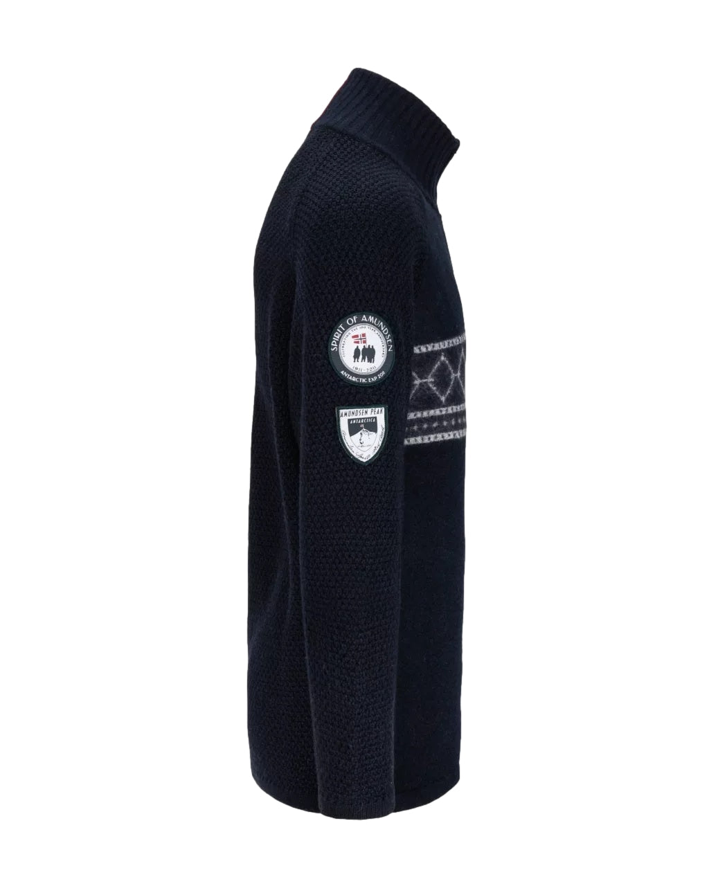 Amundsen Boiled Ski Sweater Mens Genser Blå Mønster - modostore.no