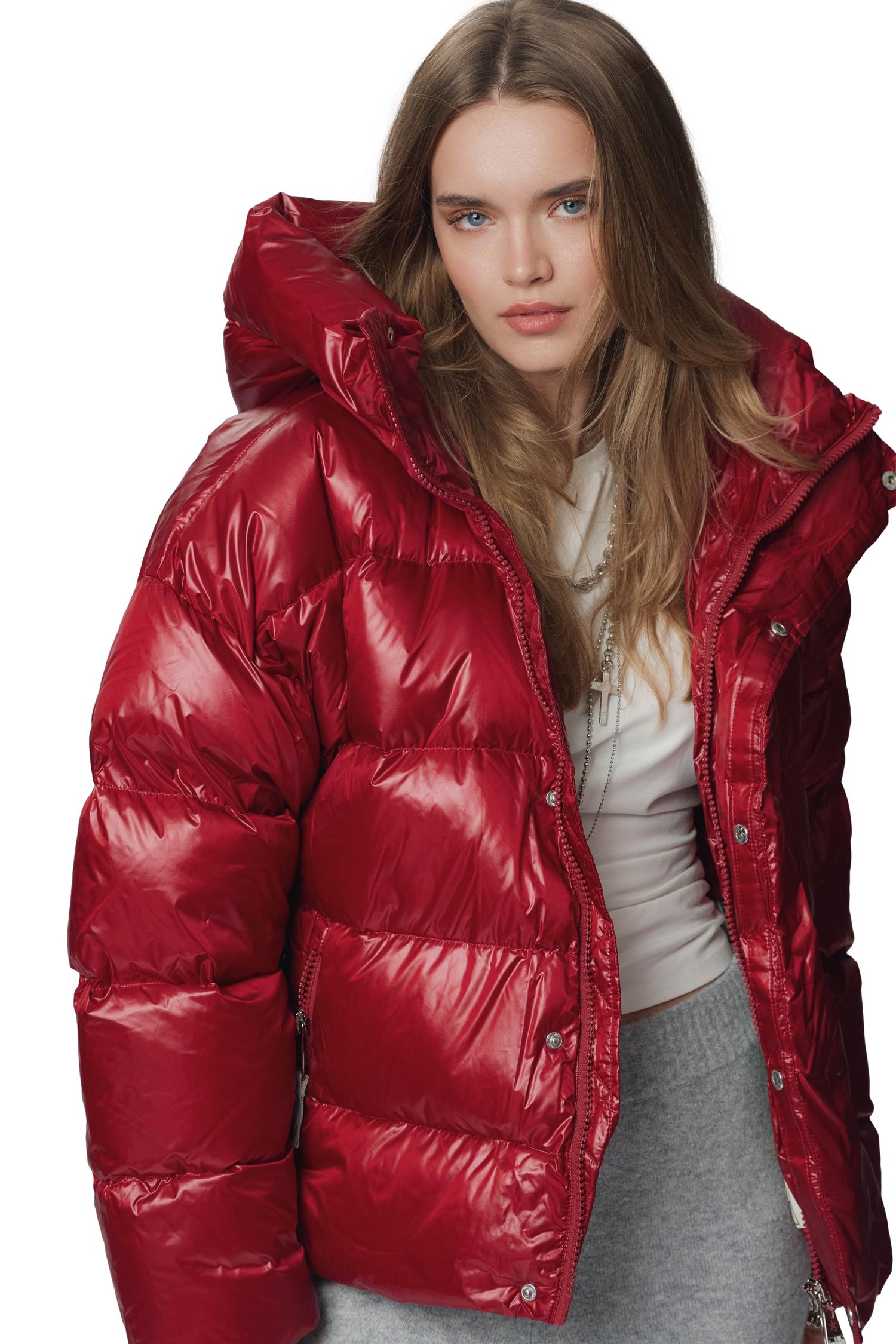 CAYA Ginny Short Deep Red Jakke Rød - modostore.no