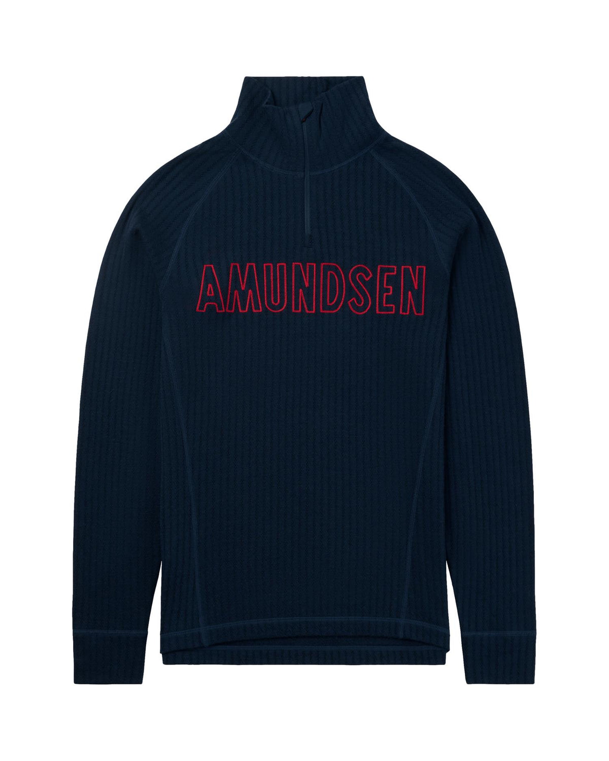 Amundsen Hero's Hide Half Zip Mens Ullundertøy Mørkeblå