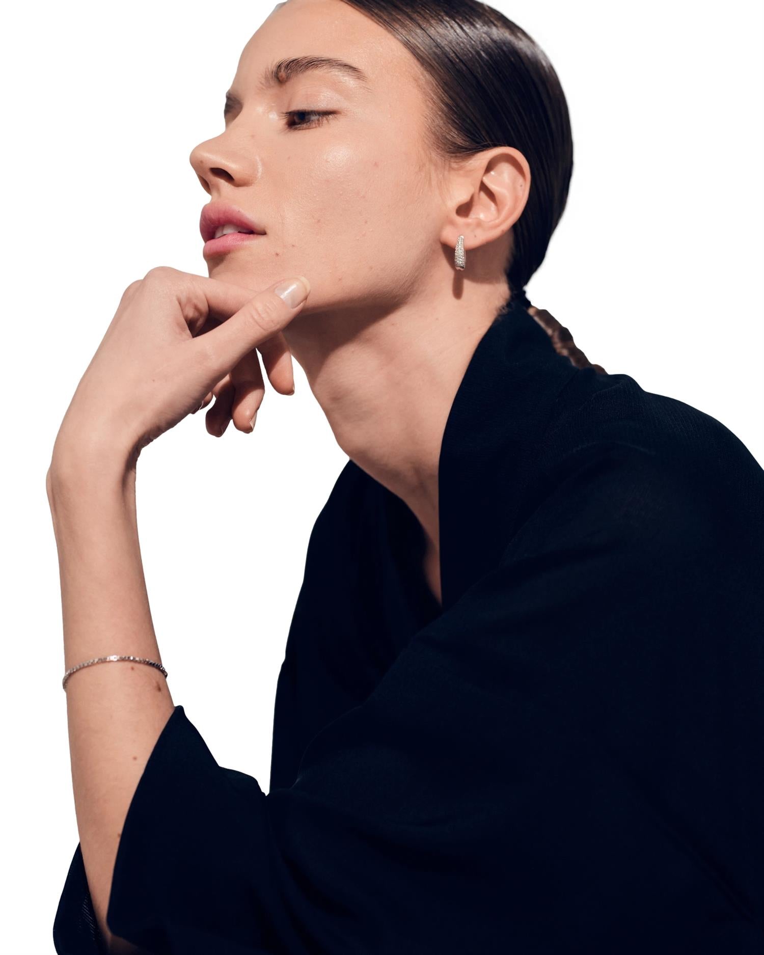 Tom Wood Liz Hoop Pave Øredobber Sølv - modostore.no