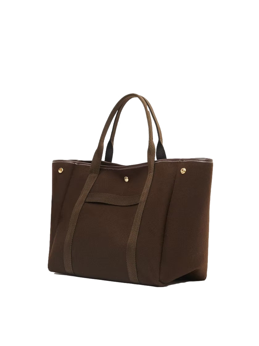 Rue de Verneuil Traversée L Whip Chocolat Flannel Veske Brun - modostore.no