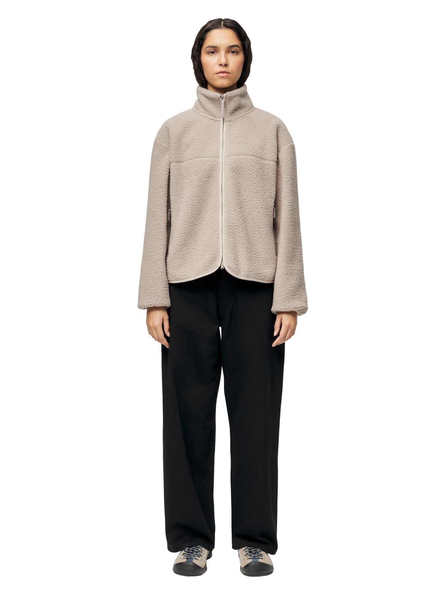 Blæst Tind W Fleece Jacket Low Tide Jakke Beige Grå - modostore.no