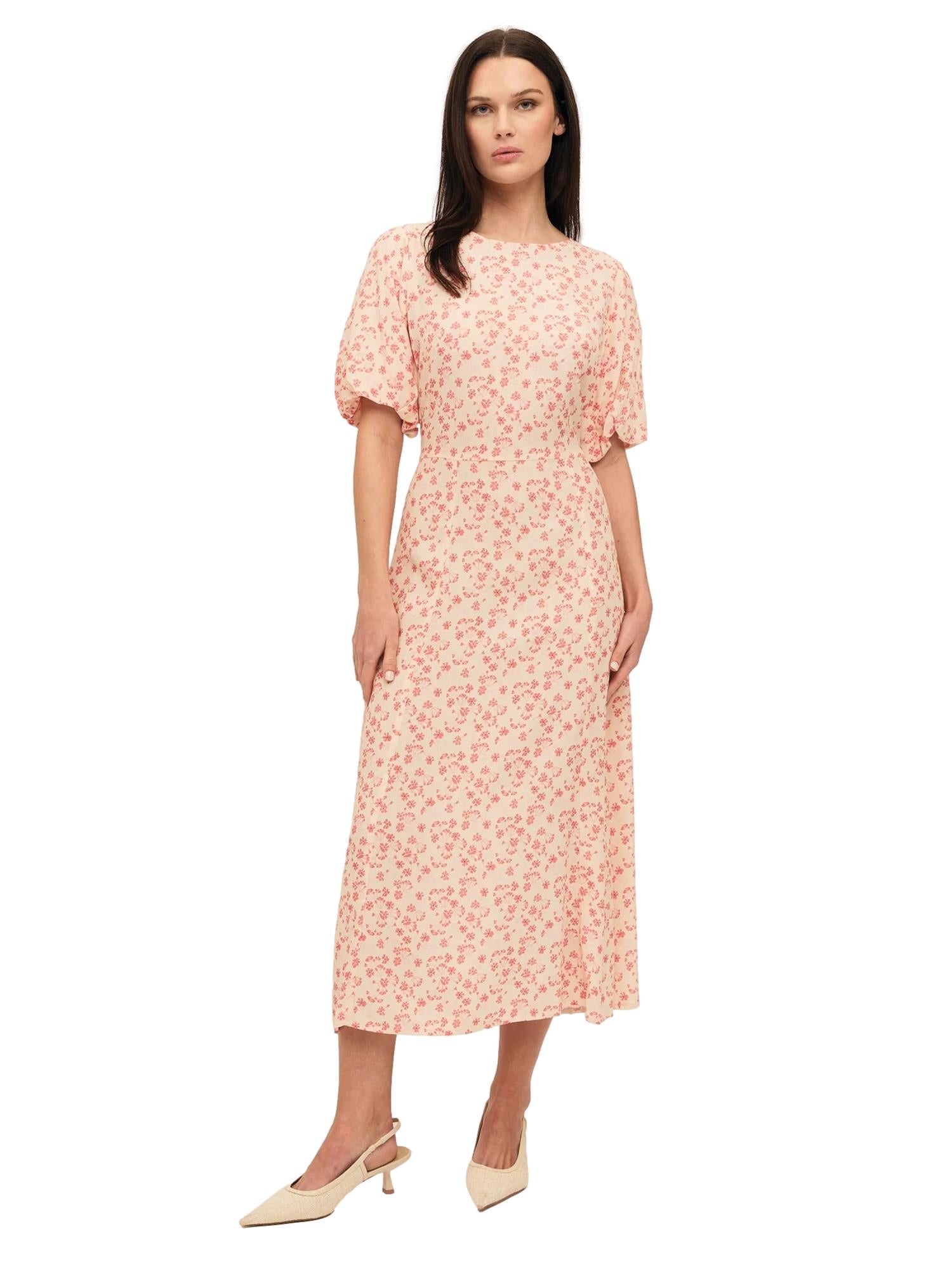 Once Untold Athilda Dress Kjole Beige Og Rosa - modostore.no