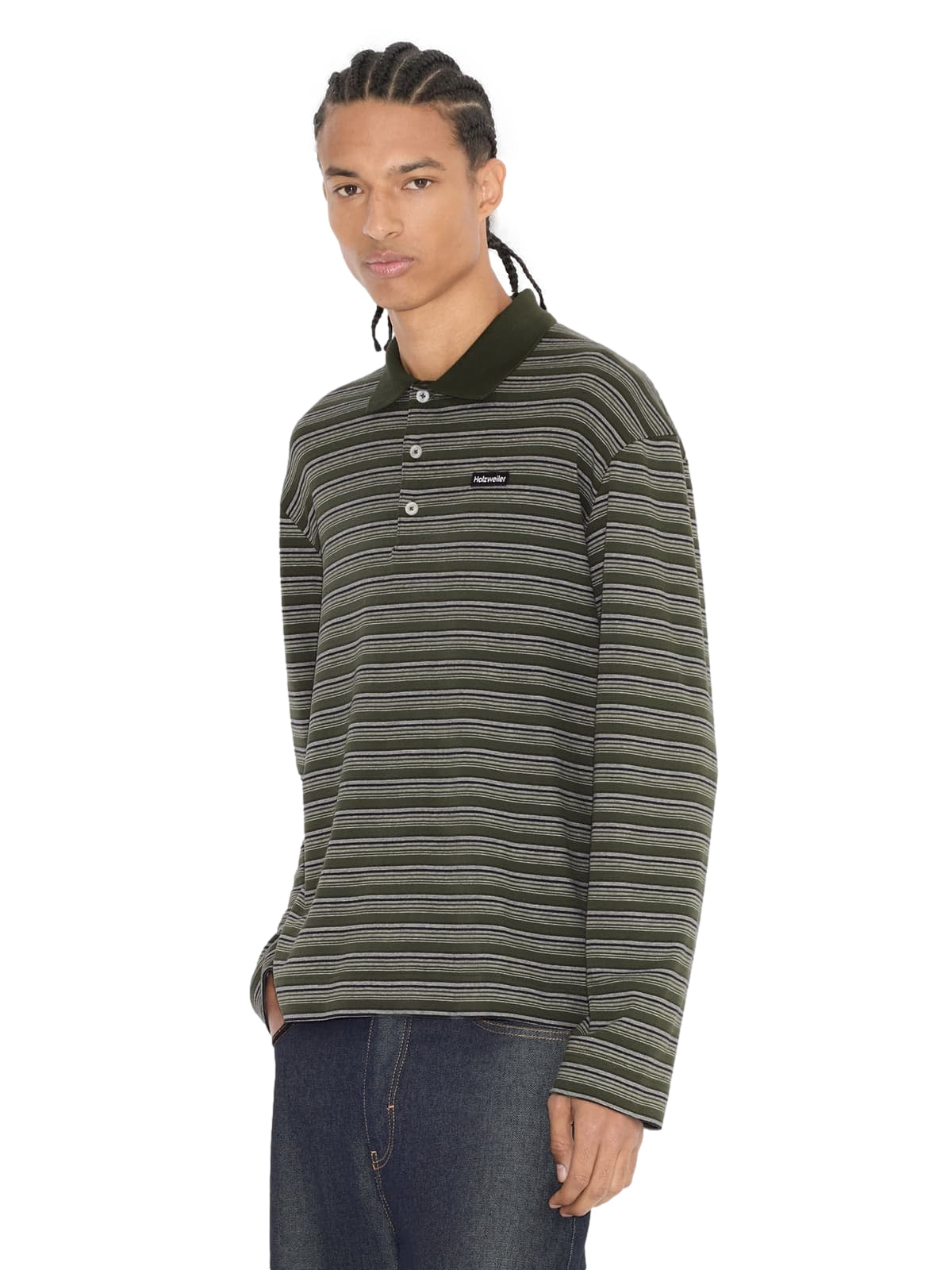 Holzweiler Sonny LS Polo Genser Grønn Striper