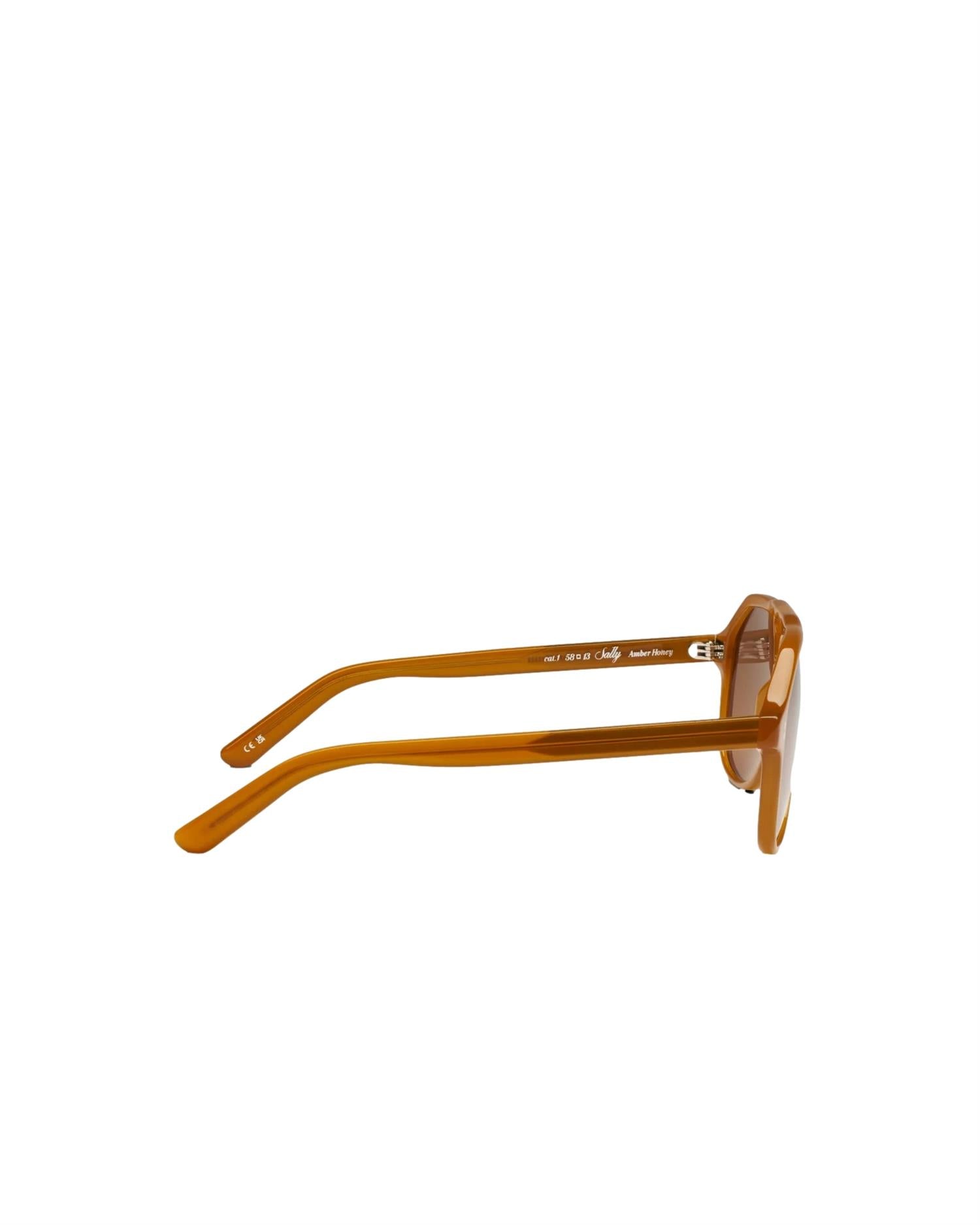 Chimi Eyewear Sally solbriller med oransje ramme og amber-honey linser, moderne og stilfulle solbriller for kvinner