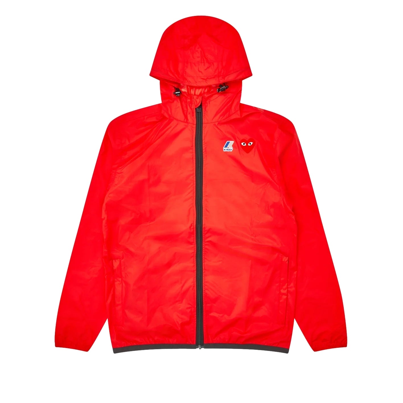 Comme des Garcons Play K-Way Full Zip Jacket Jakke Rød - modostore.no