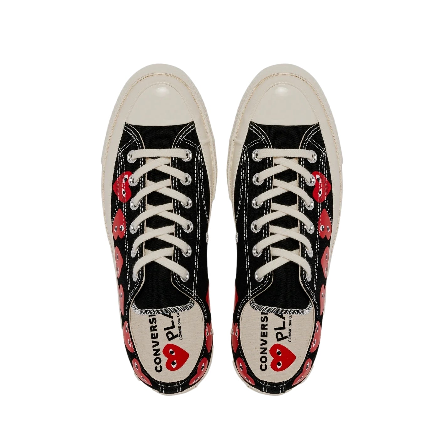 Comme des Garcons Play x Converse CDG Multi Heart Low Top Sko Sort - modostore.no