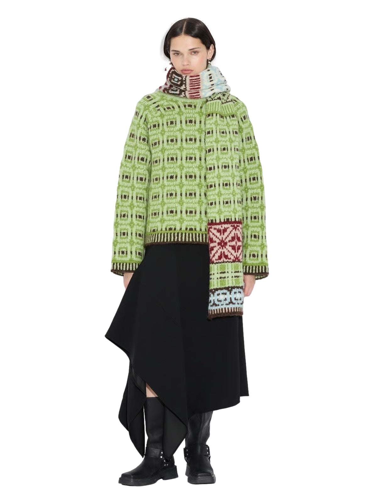 Holzweiler Norwegian Wool Scarf Skjerf Multi - modostore.no