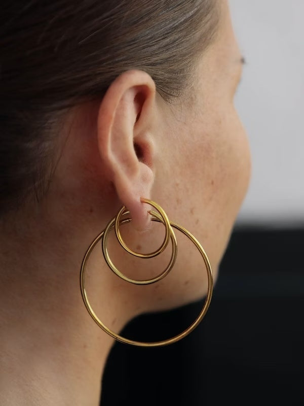 Maria Black Senorita 35 hoop Øredobber Gull - modostore.no