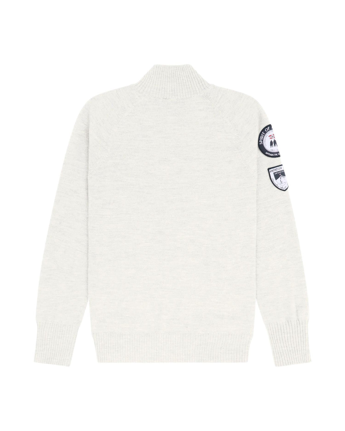 Amundsen Peak Half Zip damesgenser i melkehvit med halvt glidelås, myk og komfortabel for utendørsbruk.