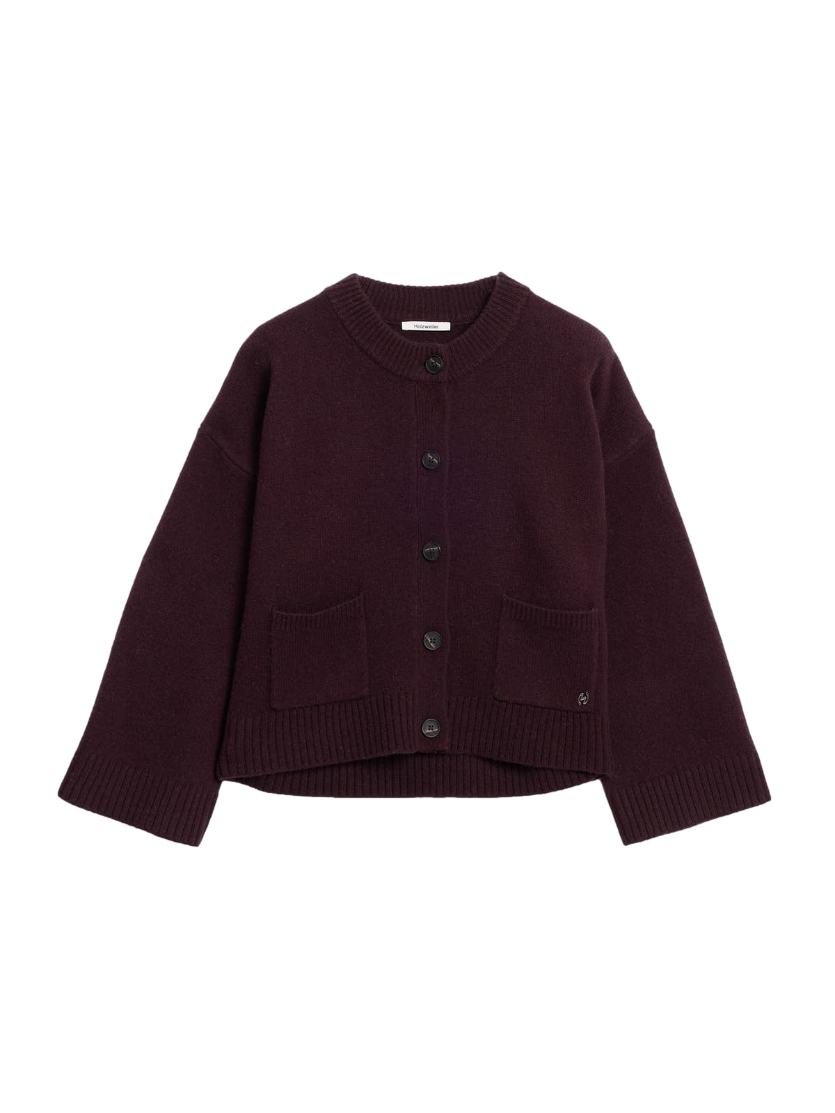 Holzweiler Julia Wide Cardigan Genser Burgunder