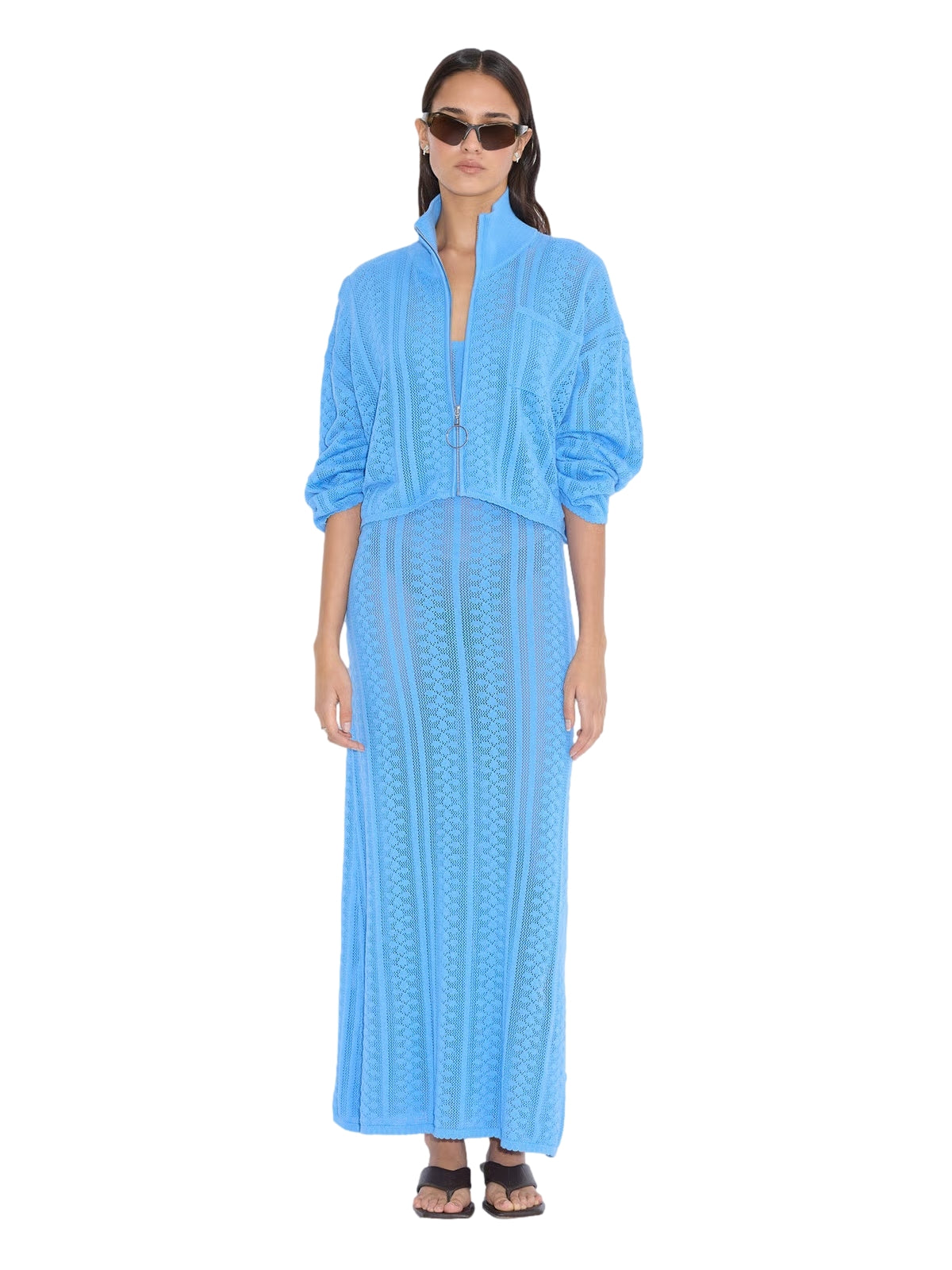 Holzweiler Tine Crochet Dress Kjole Blå - modostore.no