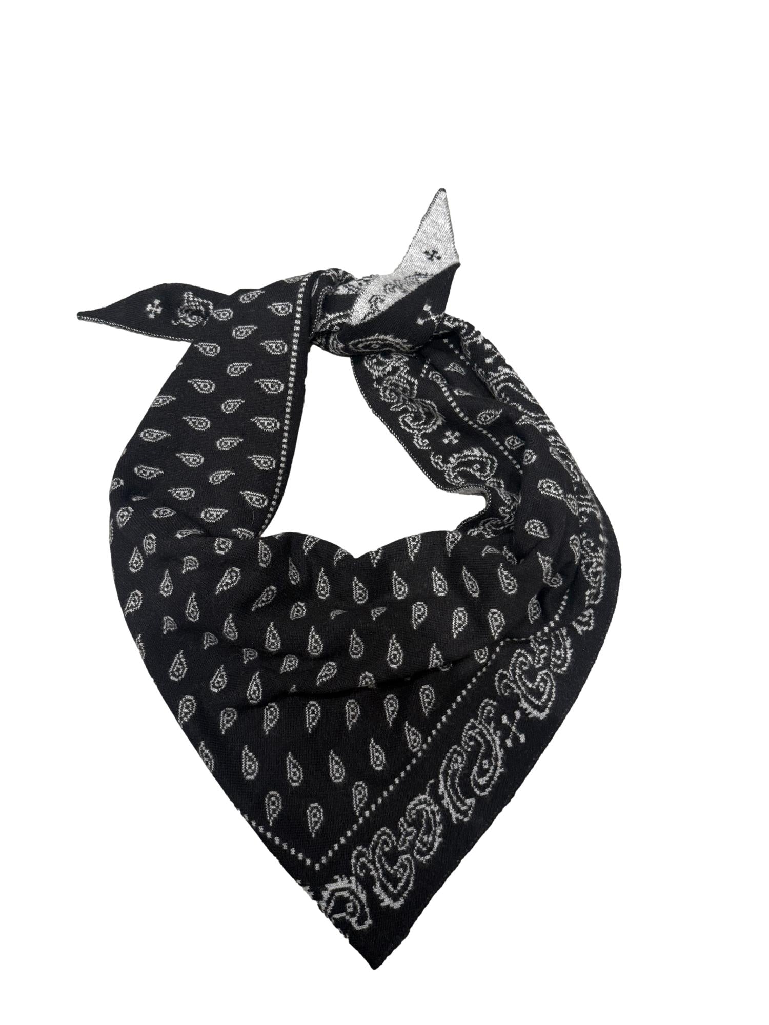 Guest In Residence The Wild Rag Black/Heather Grey Skjerf Sort Mønster