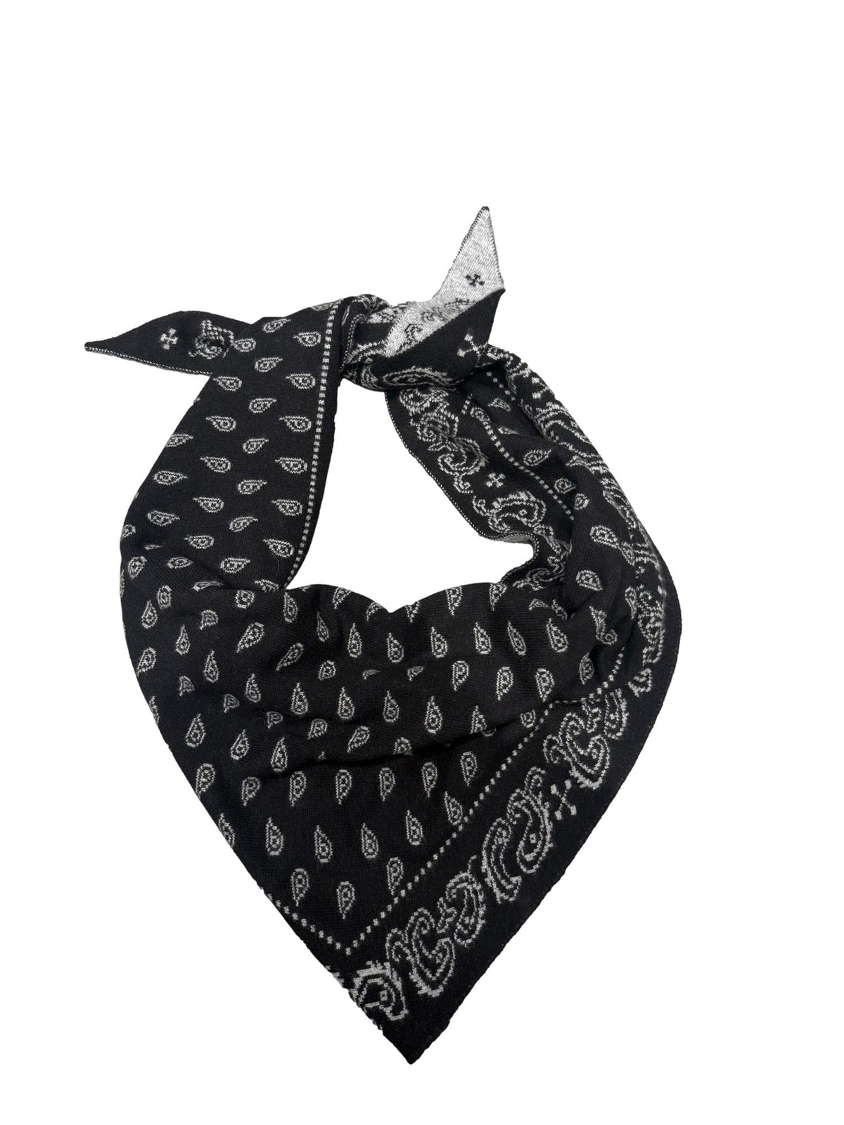 Guest In Residence The Wild Rag Black/Heather Grey Skjerf Sort Mønster