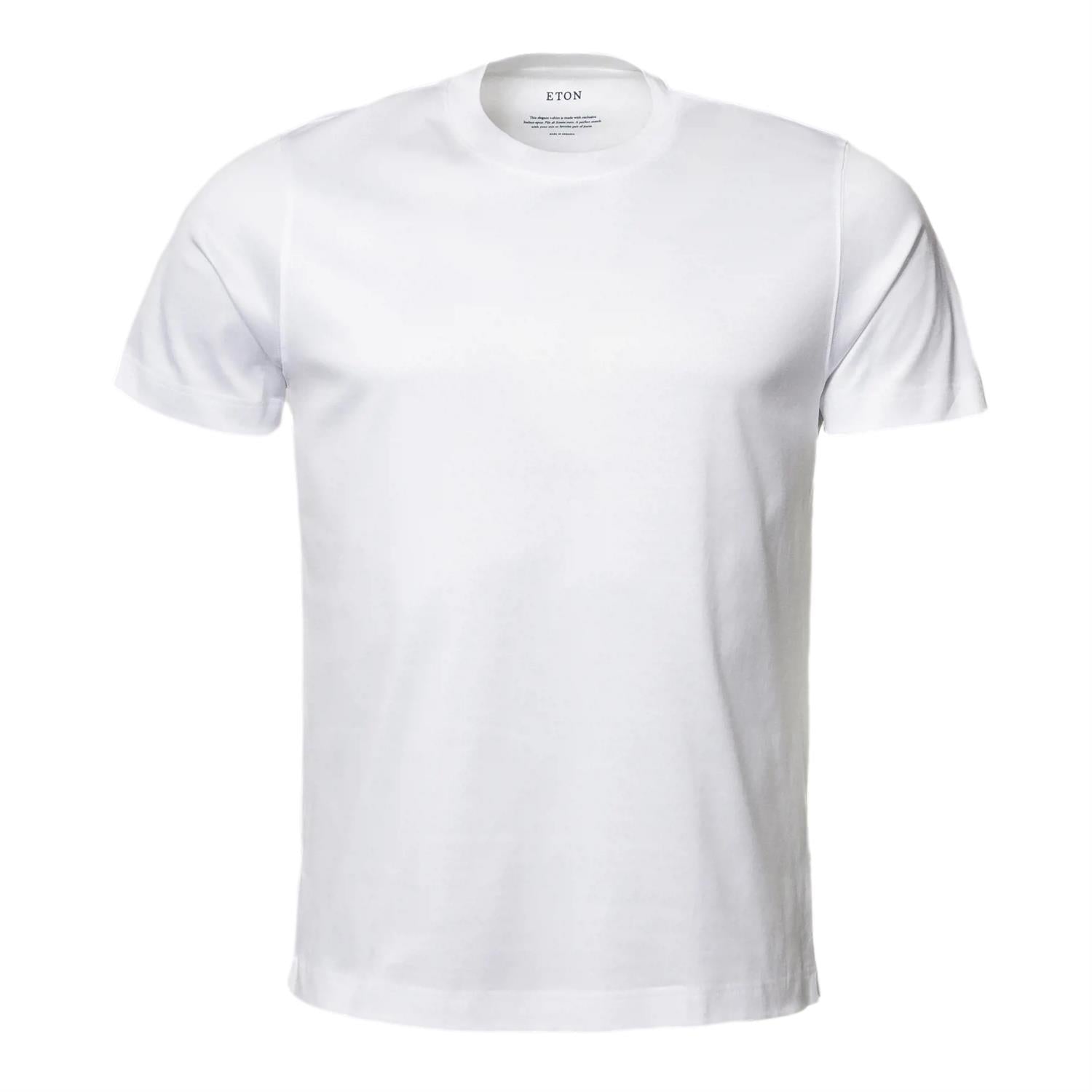 Eton Filo di Scozia T-shirt T-shirt Hvit - modostore.no