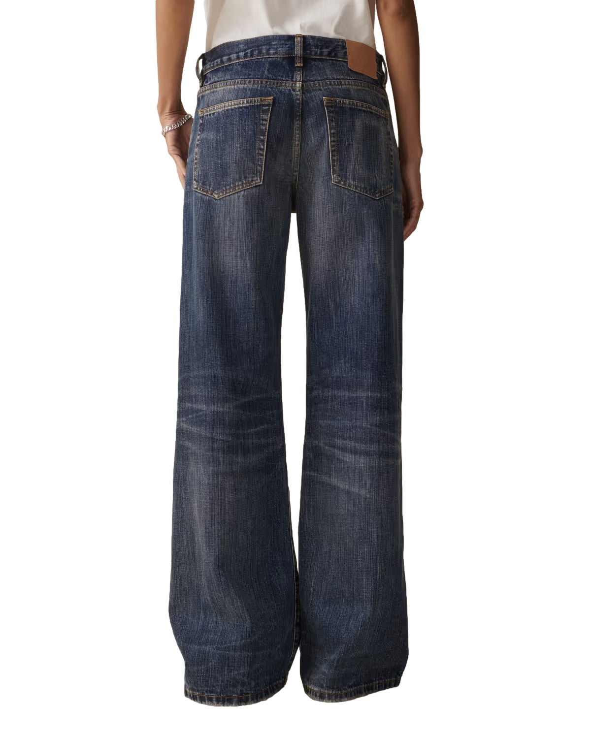Jeanerica Kyoto Dark Blue Righe jeans i blå, vises med fokus på passform og klassisk design, produsert av Jeanerica.