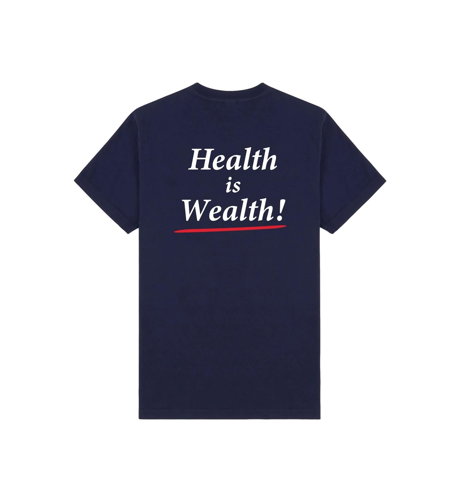 Sporty & Rich Health is Wealth T-Shirt T-shirt Navy