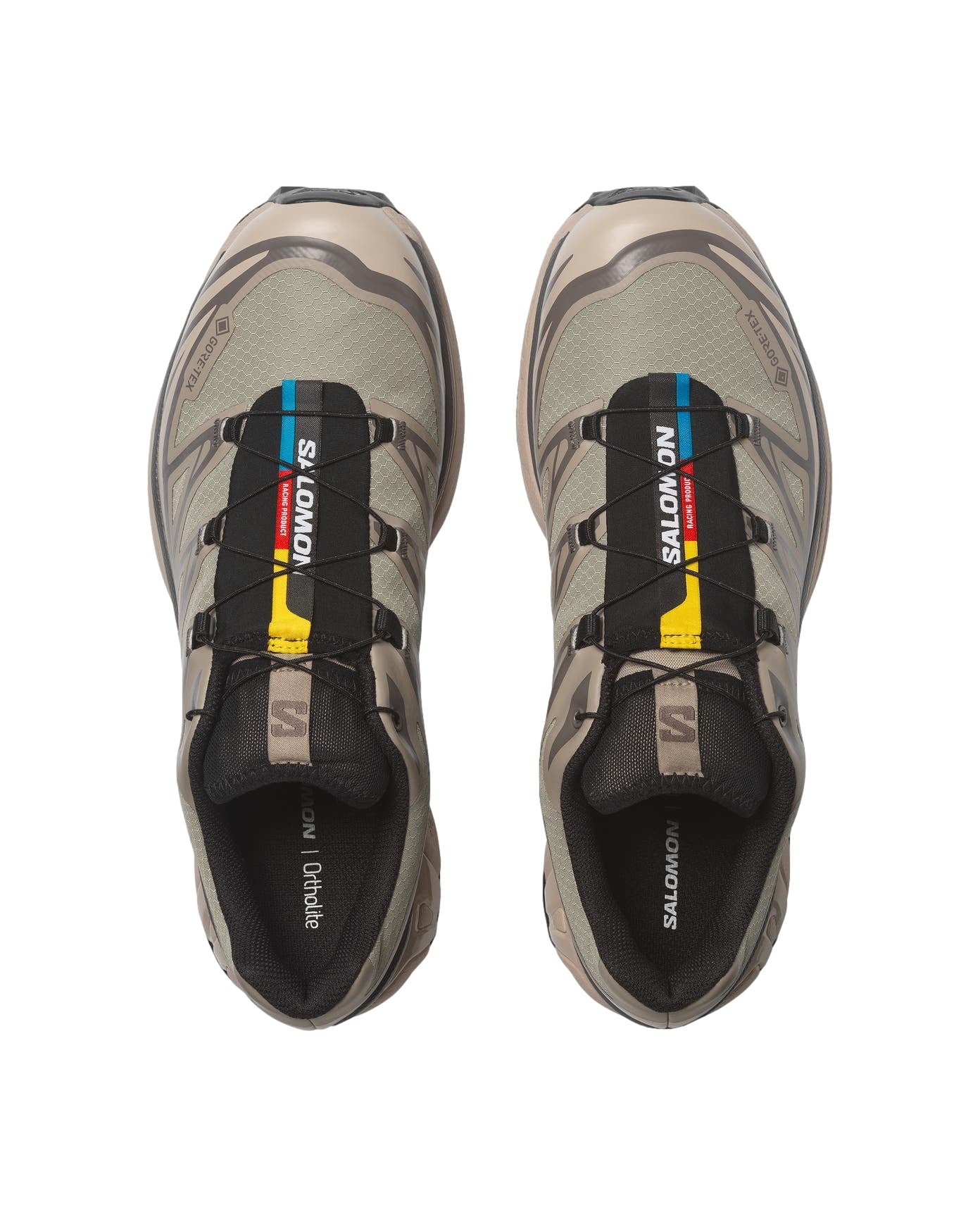 Salomon XT-6 GTX White Pepper/Silver Sage/Dark Gull Gray Sko Beige Og Grønn