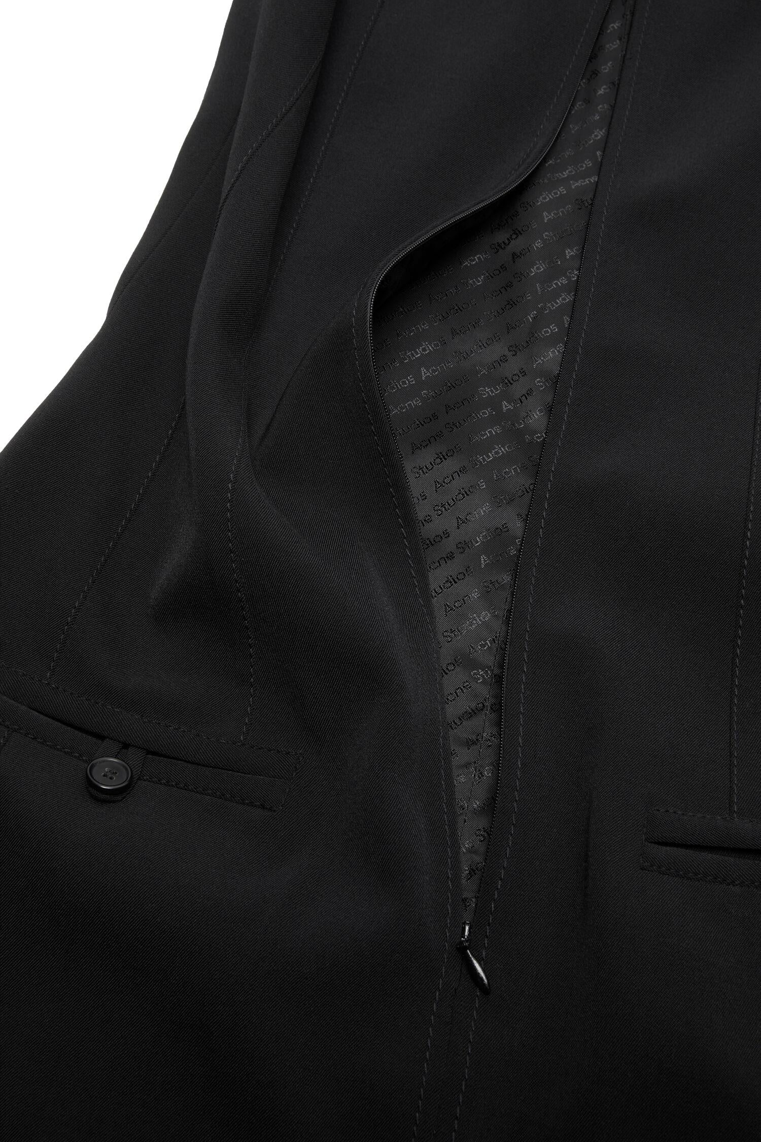 Acne Short Sleeve Dress Kjole Sort - modostore.no