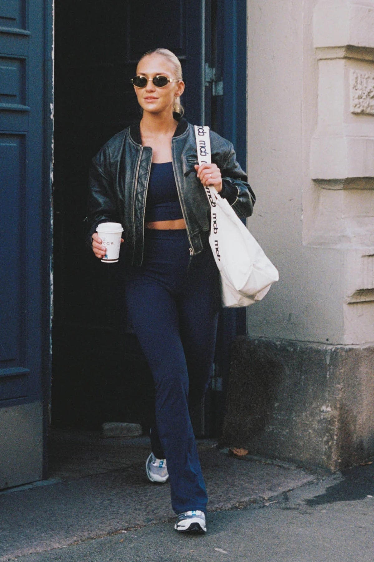 MCB Sportswear Flare Tights Long Tights Mørkeblå - modostore.no