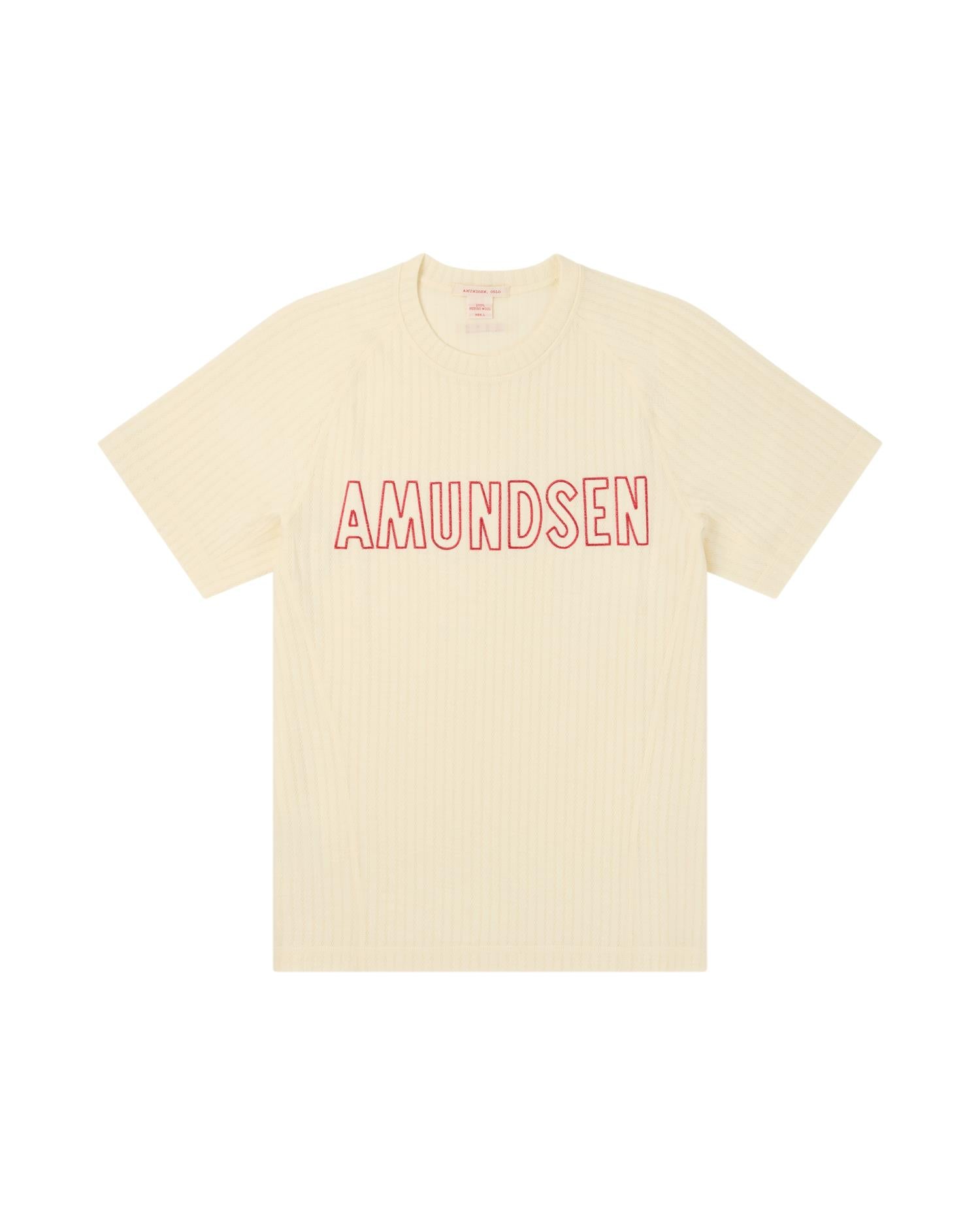Amundsen Hero's Hide Tee Mens Ullundertøy Off-White