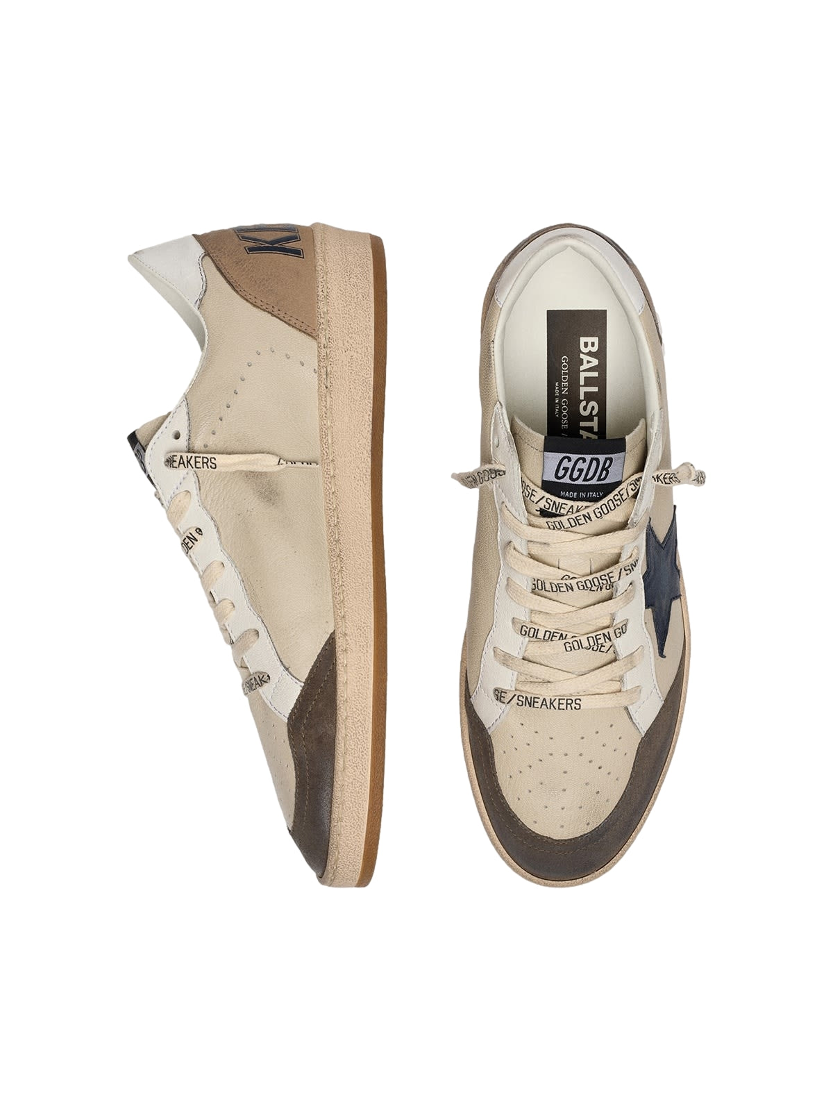 Golden Goose Ball Star Sko Beige Og Blå