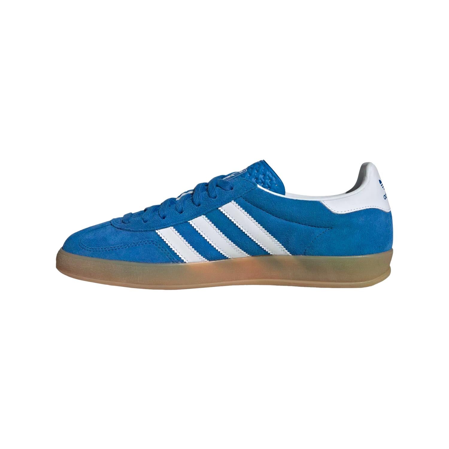 Adidas Gazelle Indoor Sko i blå med hvite detaljer, komfortabel joggesko for innendørs trening og fritid