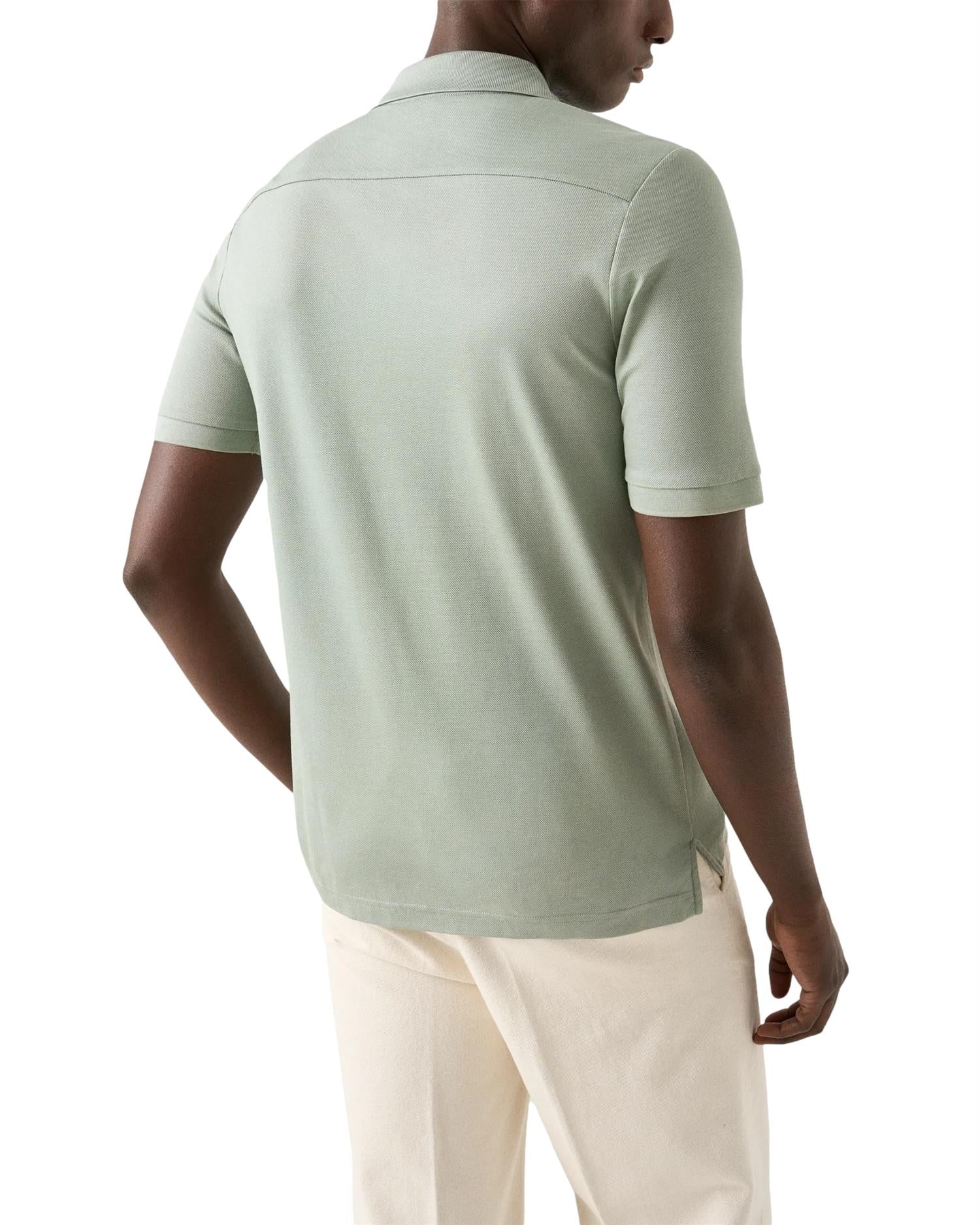 Eton Filo di Scozia Solid Piqué T-shirt Lysegrønn - modostore.no