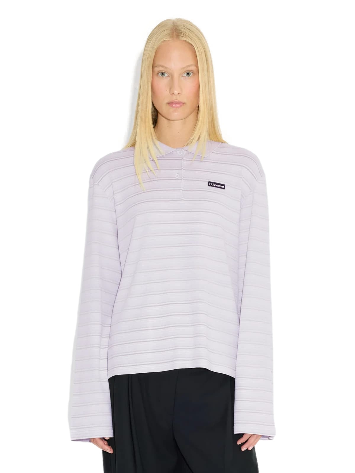 Holzweiler Sunny Polo Lt. Purple Stripes Genser Lyselilla