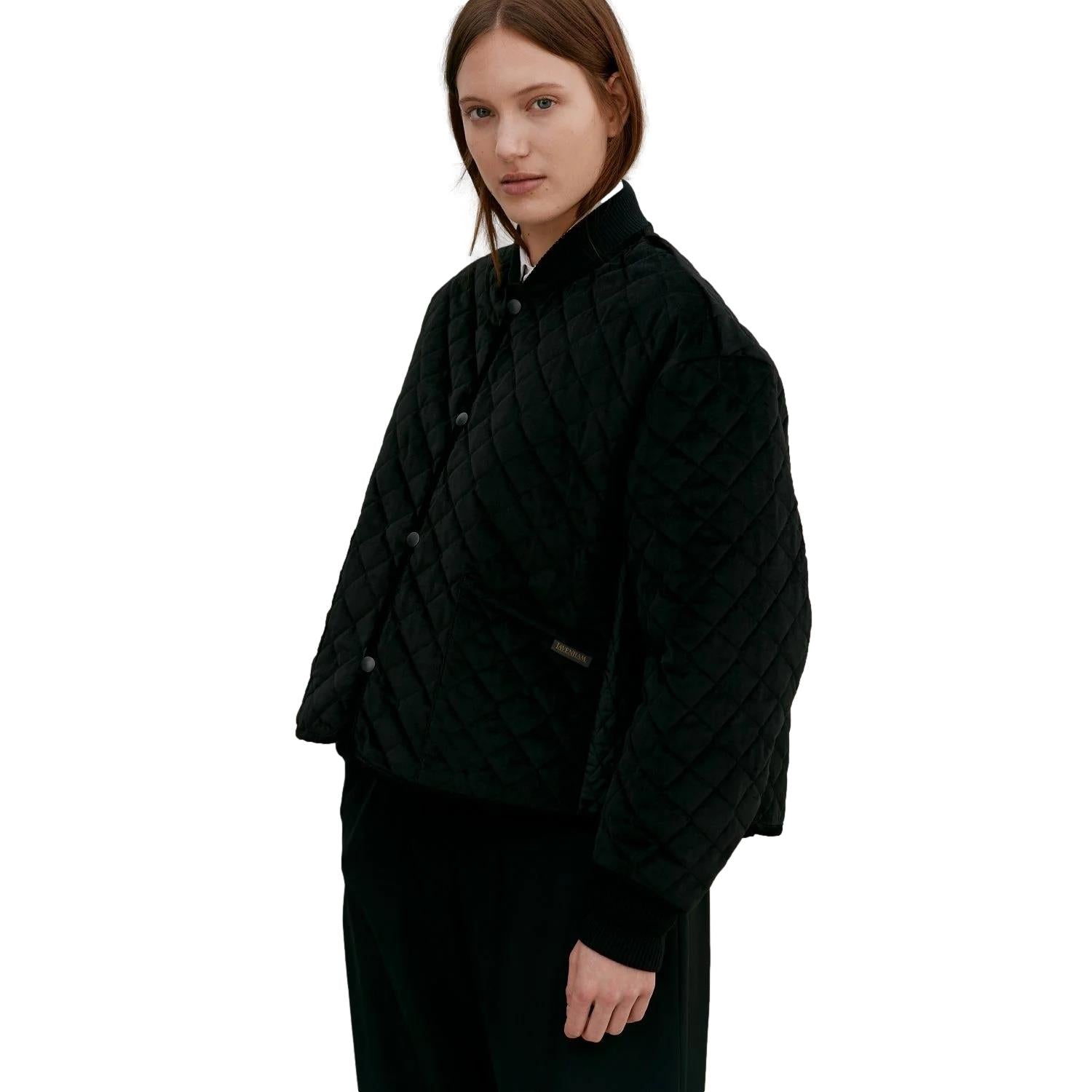 Lavenham Paneled Bomber Jacket Jakke Sort